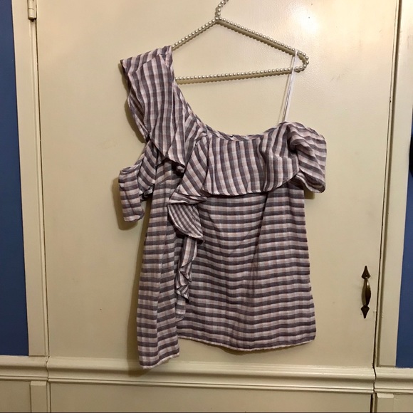 Jessica Simpson Ruffle Pink Gingham Top Size XL - Picture 3 of 7